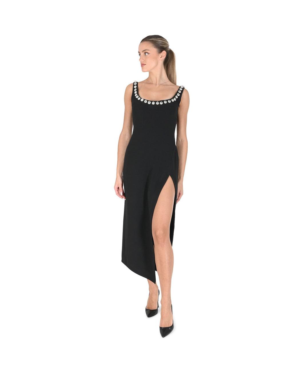 Vestido David Koma para mujer AW24DK70D NEGRO/PLATA 8S1