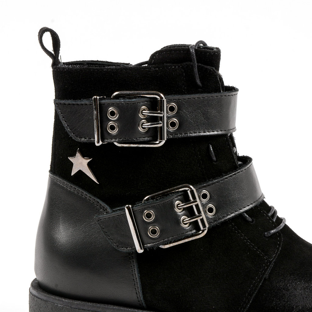 Andrew Charles Womens Ankle Boot Black JOAN