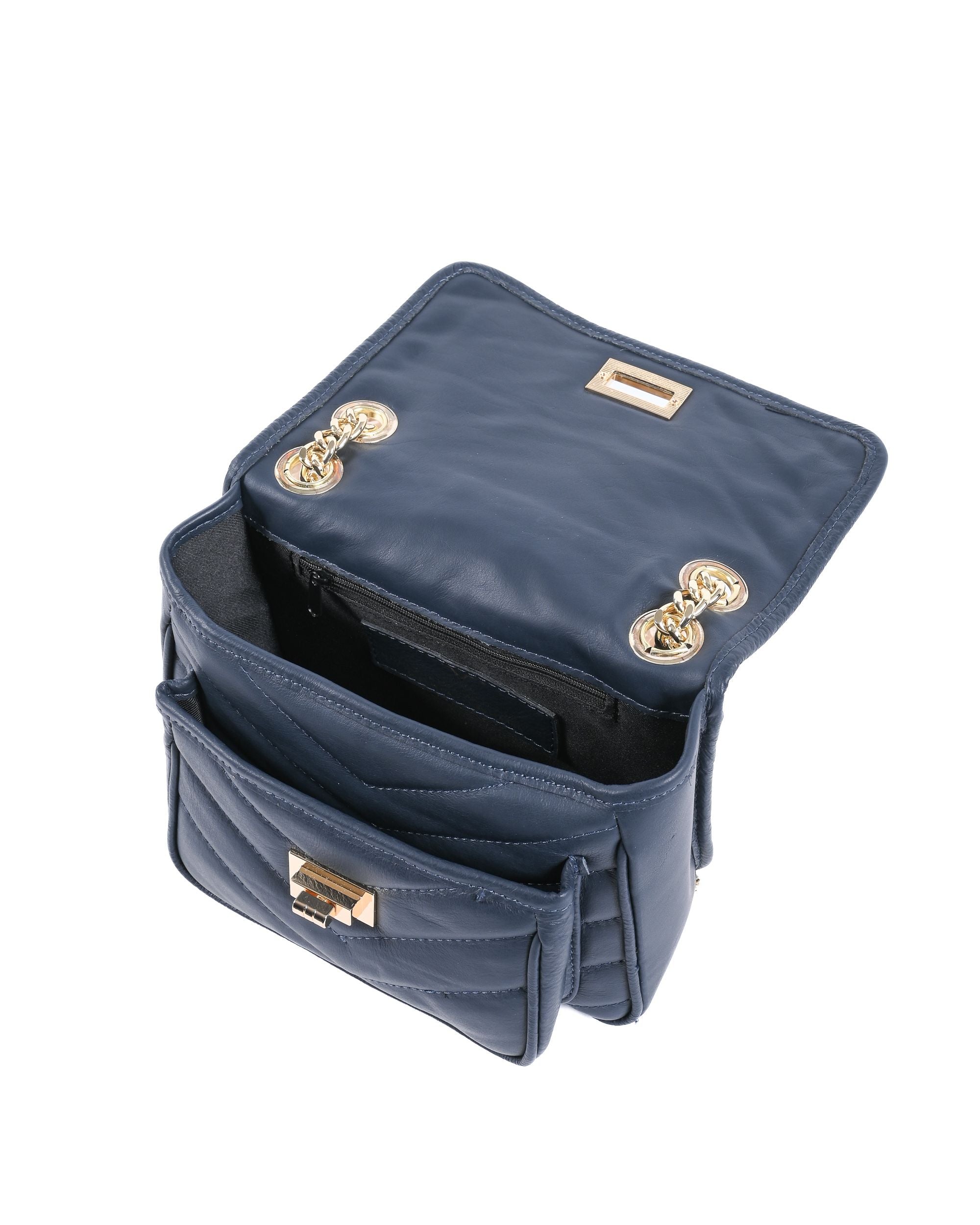 Bolso de mano para mujer V Italia 10507 AZUL SALVAJE MARINO