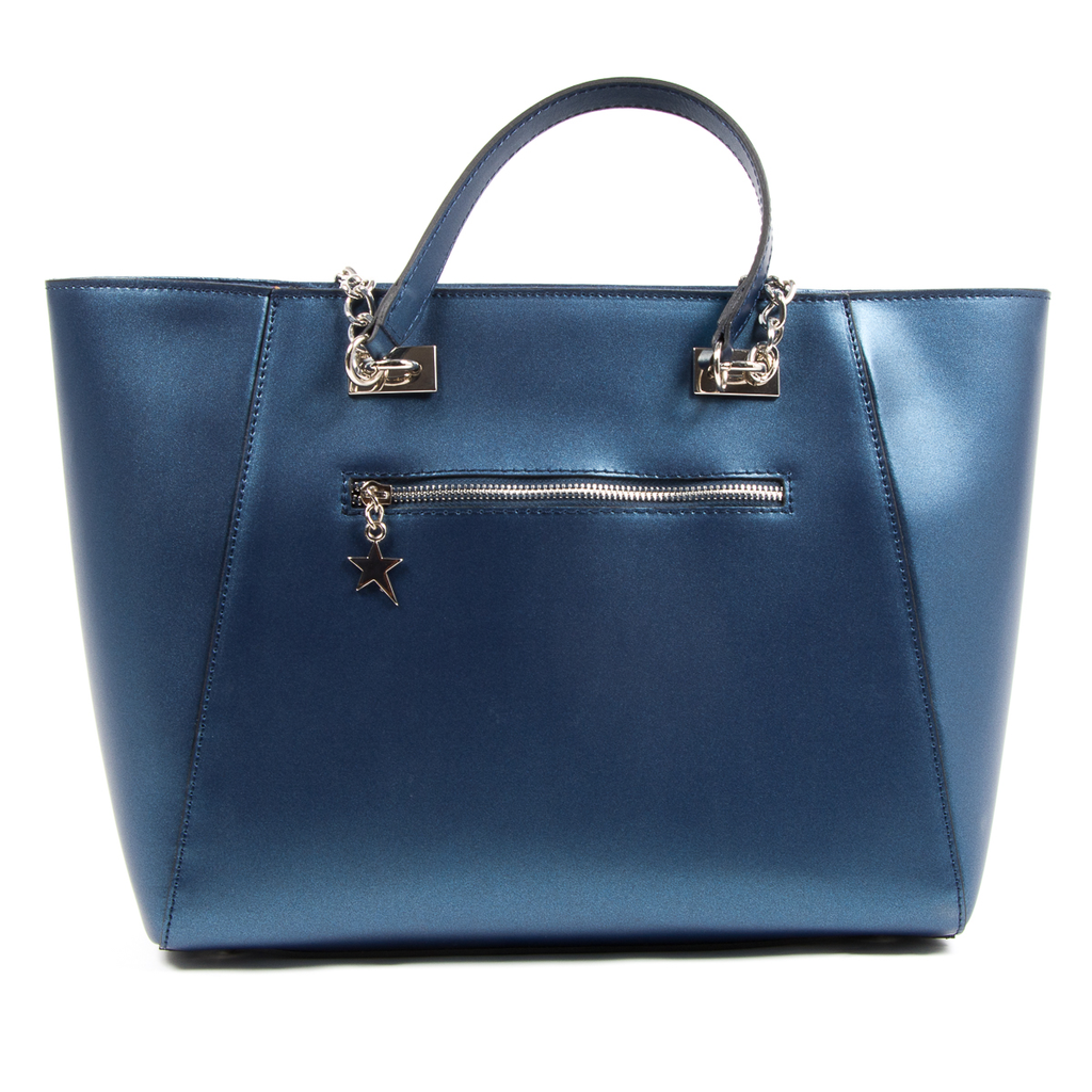 Andrew Charles Womens Handbag Blue KEY