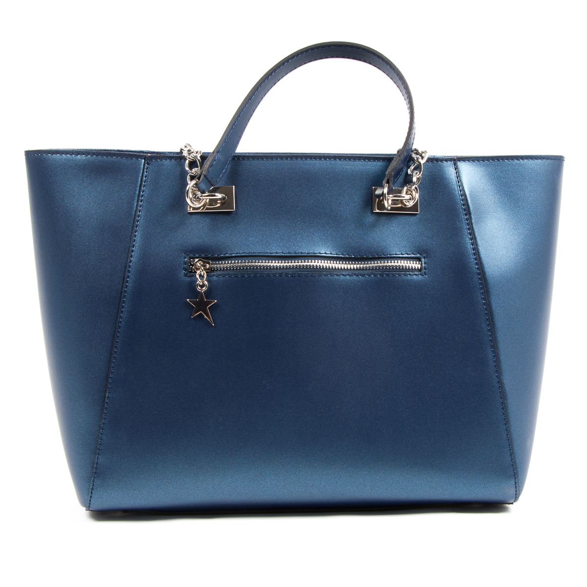 Andrew Charles Womens Handbag Blue KEY