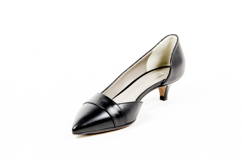 Kiton - Zapatos de salón abiertos para mujer D39809 VIP NERO