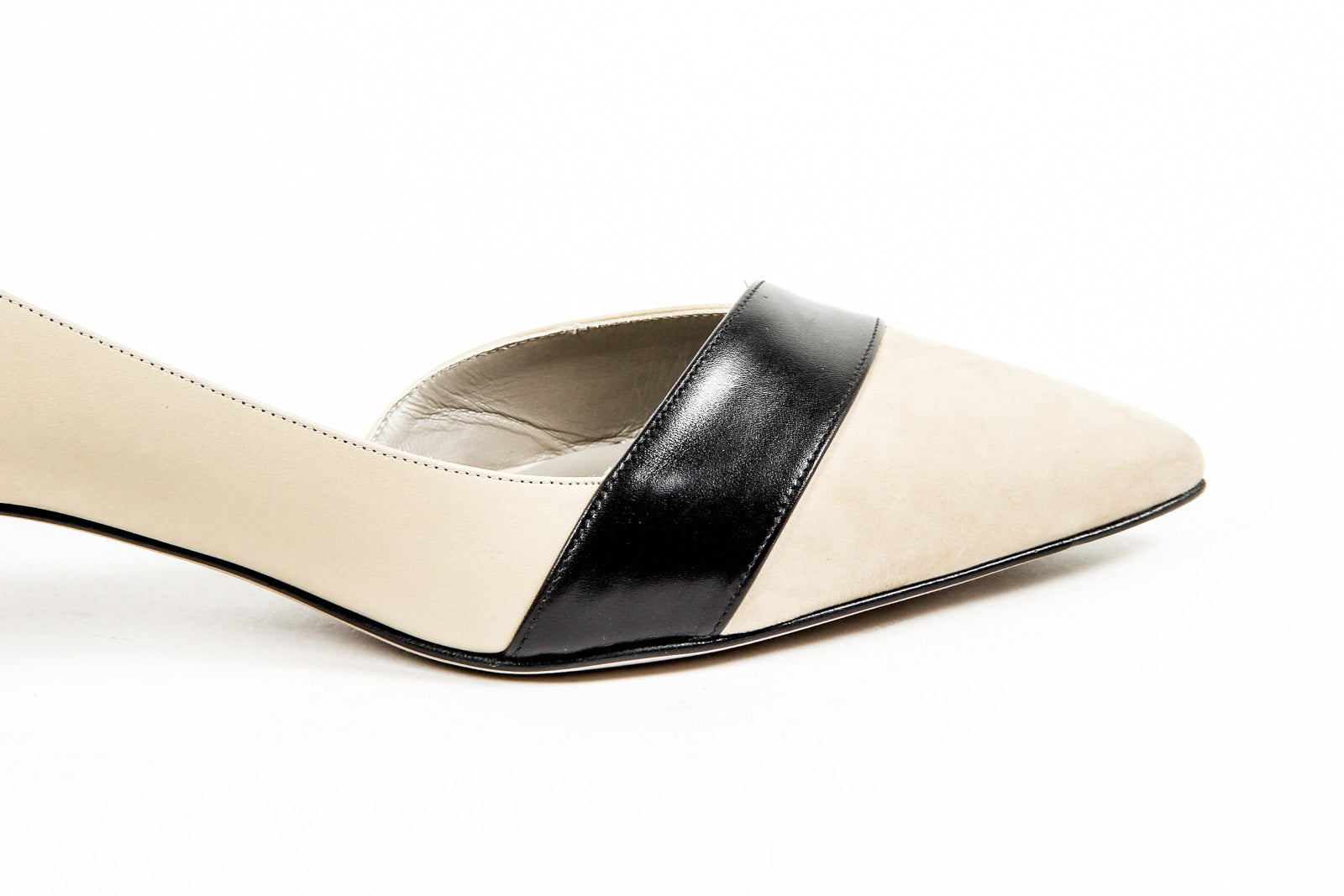 Kiton - Zapatos de salón abiertos para mujer D39809 VIP 2199 BEIGE NERO