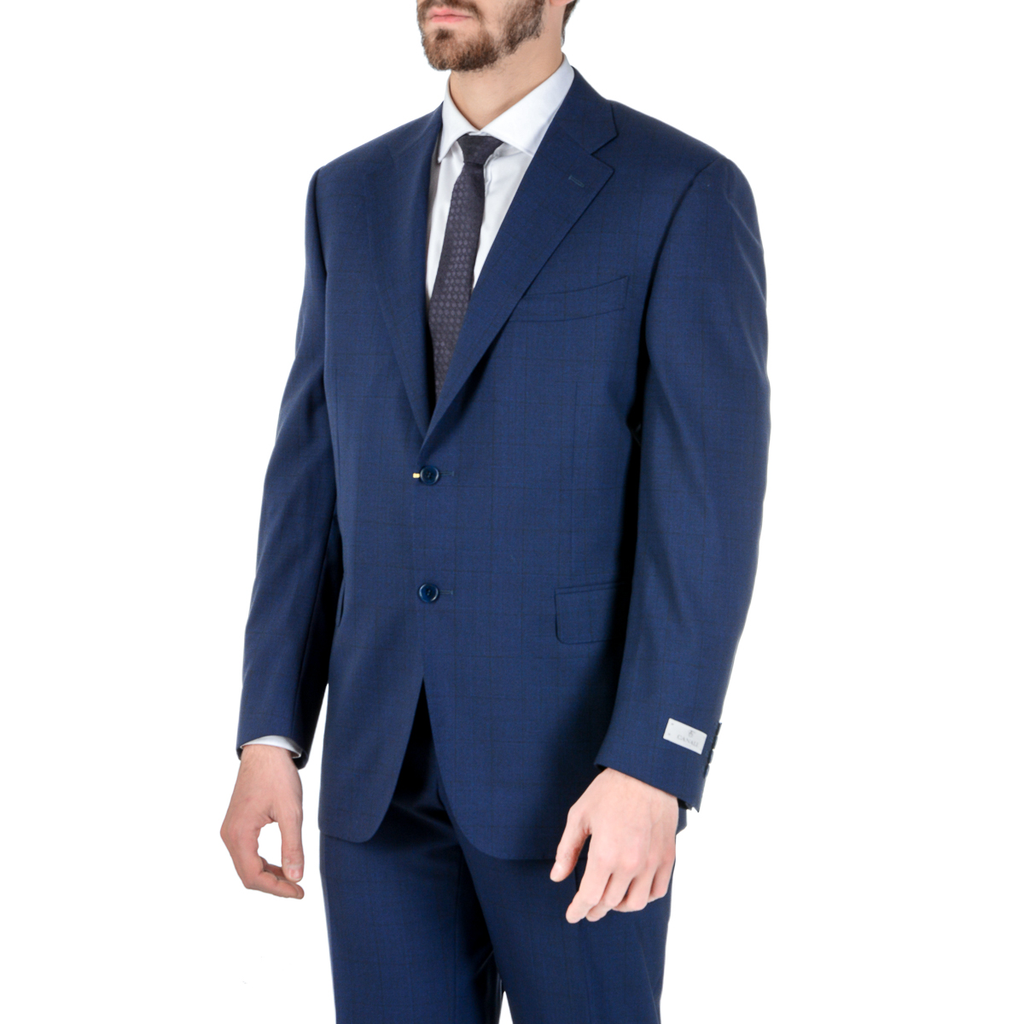 Canali Mens Suit Long Sleeves Blue