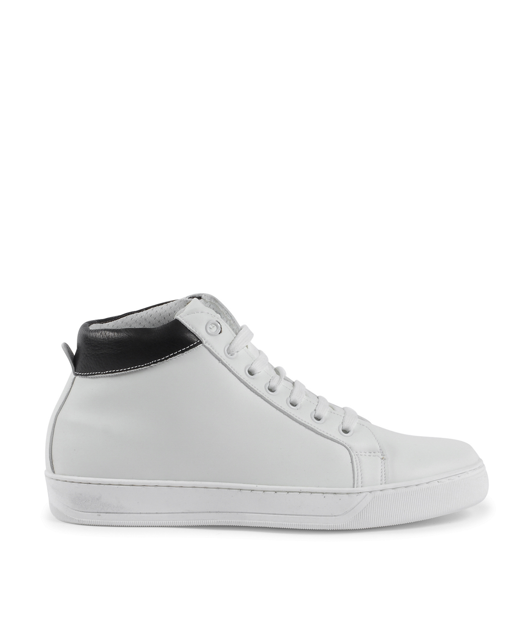 19V69 Italia Mens Sneaker White Black 2130 VITELLO BIANCO NERO