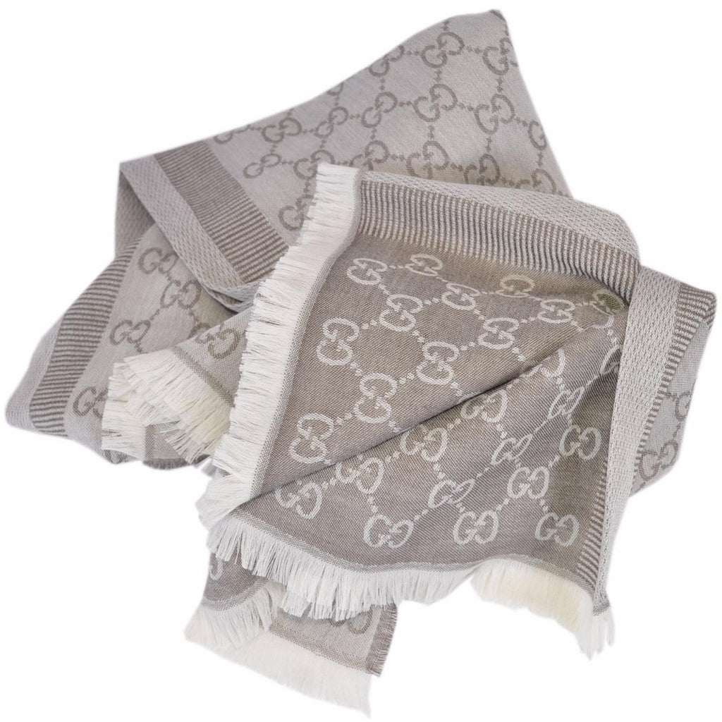 Bufanda Gucci para hombre 70x195 marrón claro