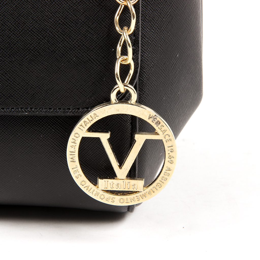 Bolso de mano para mujer V 1969 Italia VE014 NEGRO