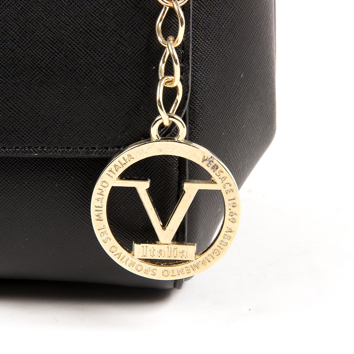 Bolso de mano para mujer V 1969 Italia VE014 NEGRO
