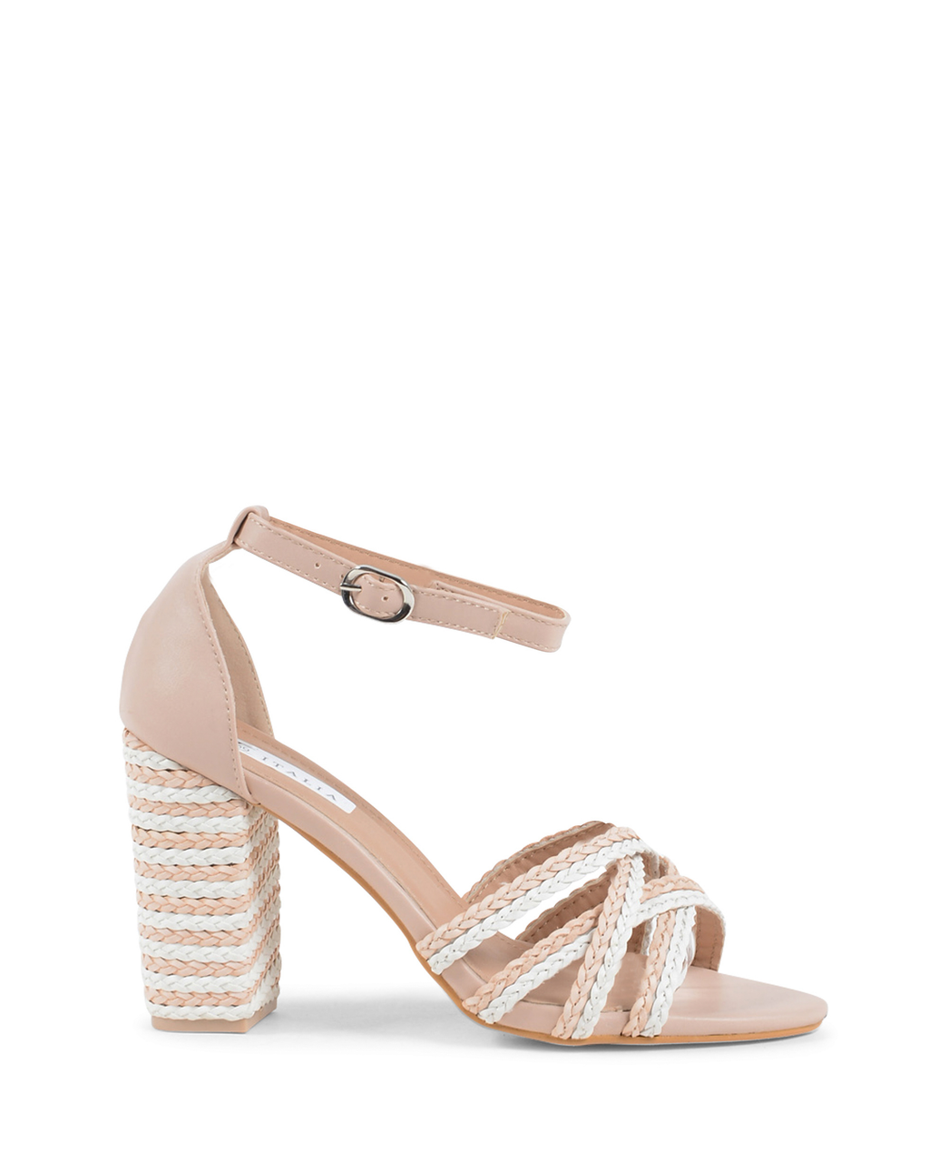 19V69 Italia Sandalia con tira al tobillo para mujer Beige V01 BEIGE