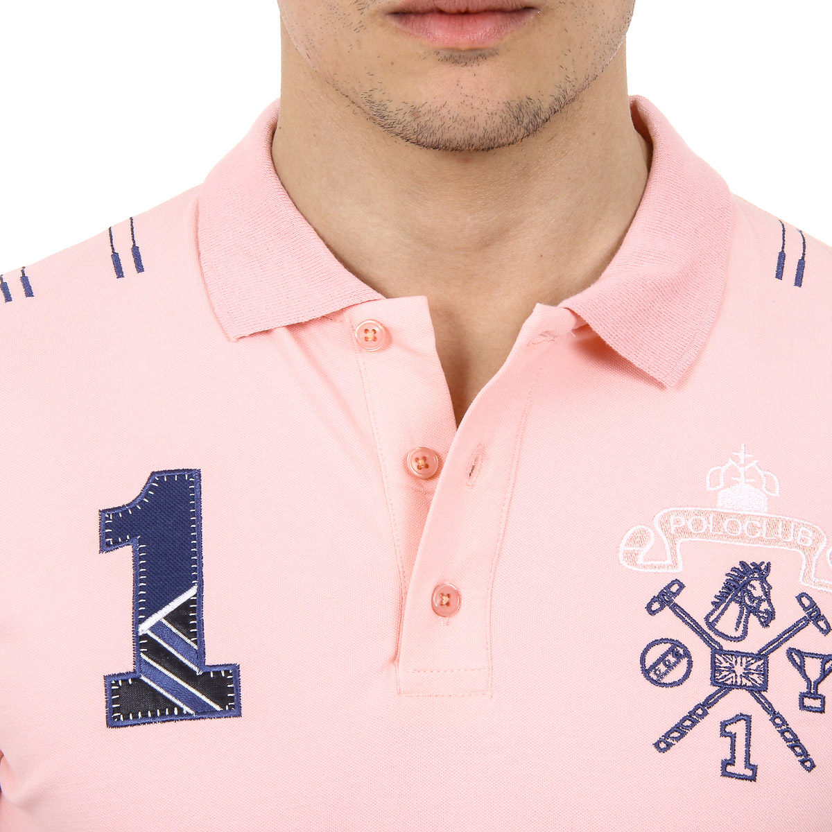 Polo Ufford & Suffolk Polo Club para hombre, manga corta, US008 ROSA