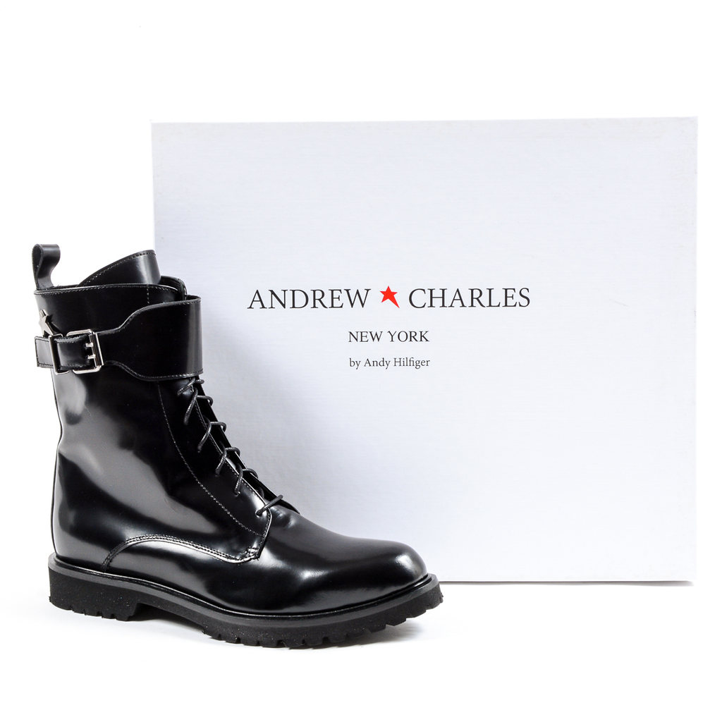 Andrew Charles Womens Short Boot Black ASHLEE