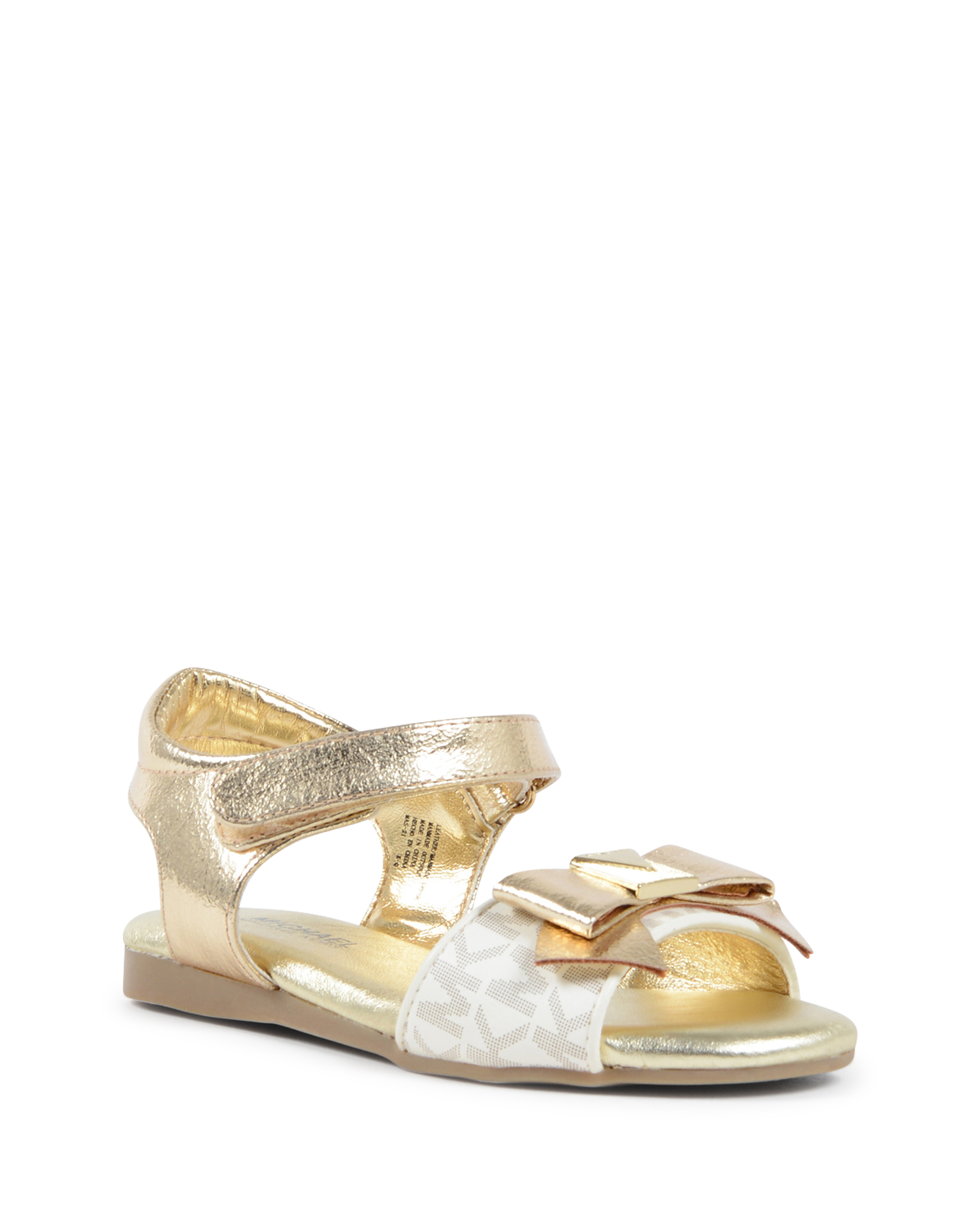Sandalias planas para niña Michael Kors doradas ZIA DEMI DIN GOLD