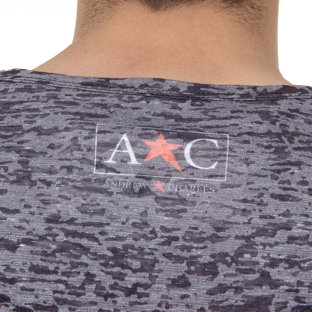Andrew Charles Mens T-Shirt Short Sleeves Round Neck Black LEVI