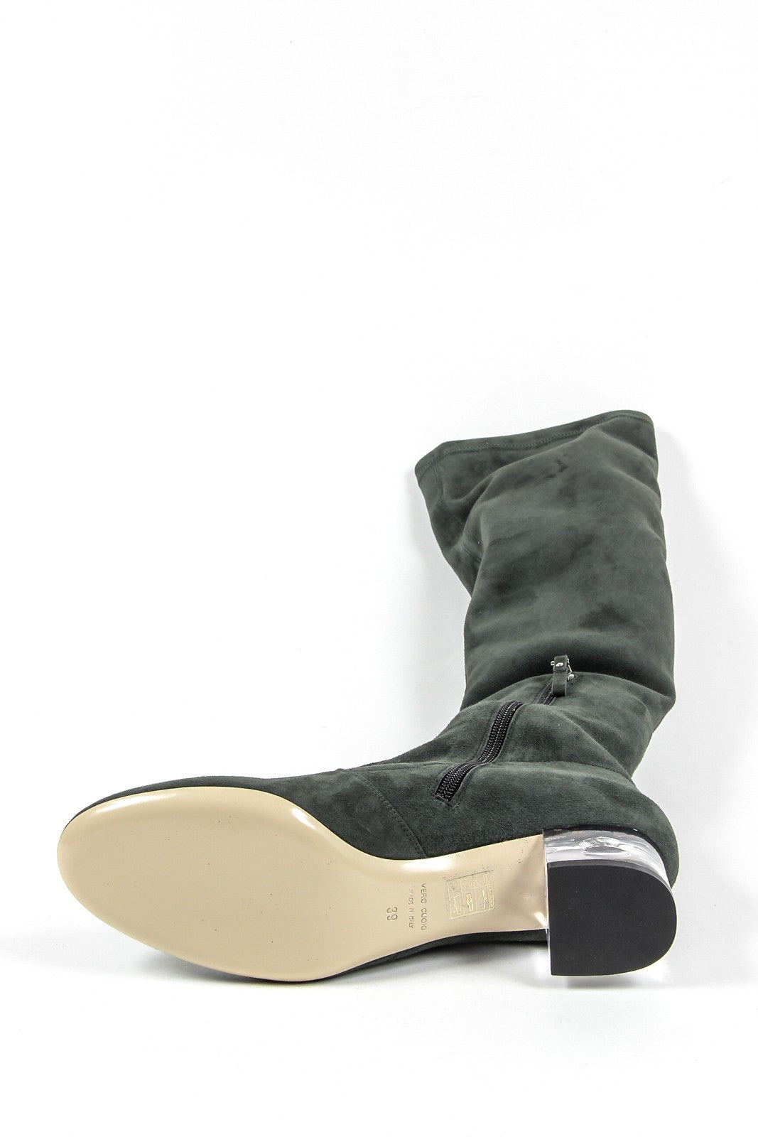 Bota alta mujer V 1969 Italia 3123667 CAMOSCIO VERDE FERMO