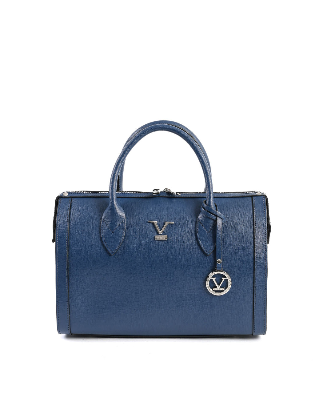 Bolso de mano para mujer V Italia Blue Jeans V014-S SAFFIANO BLUE JEANS