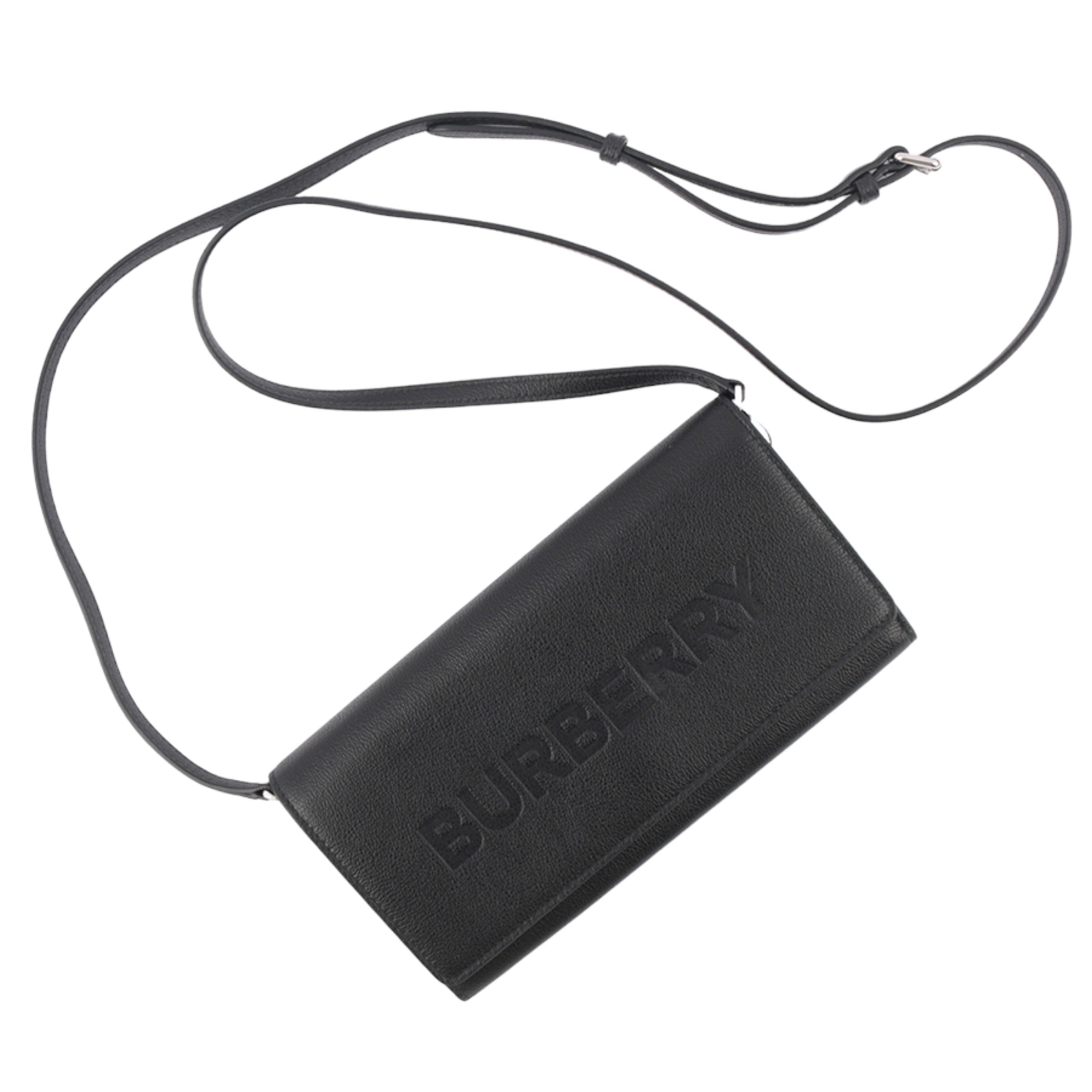 Bolso bandolera de piel Henley de Burberry, color negro