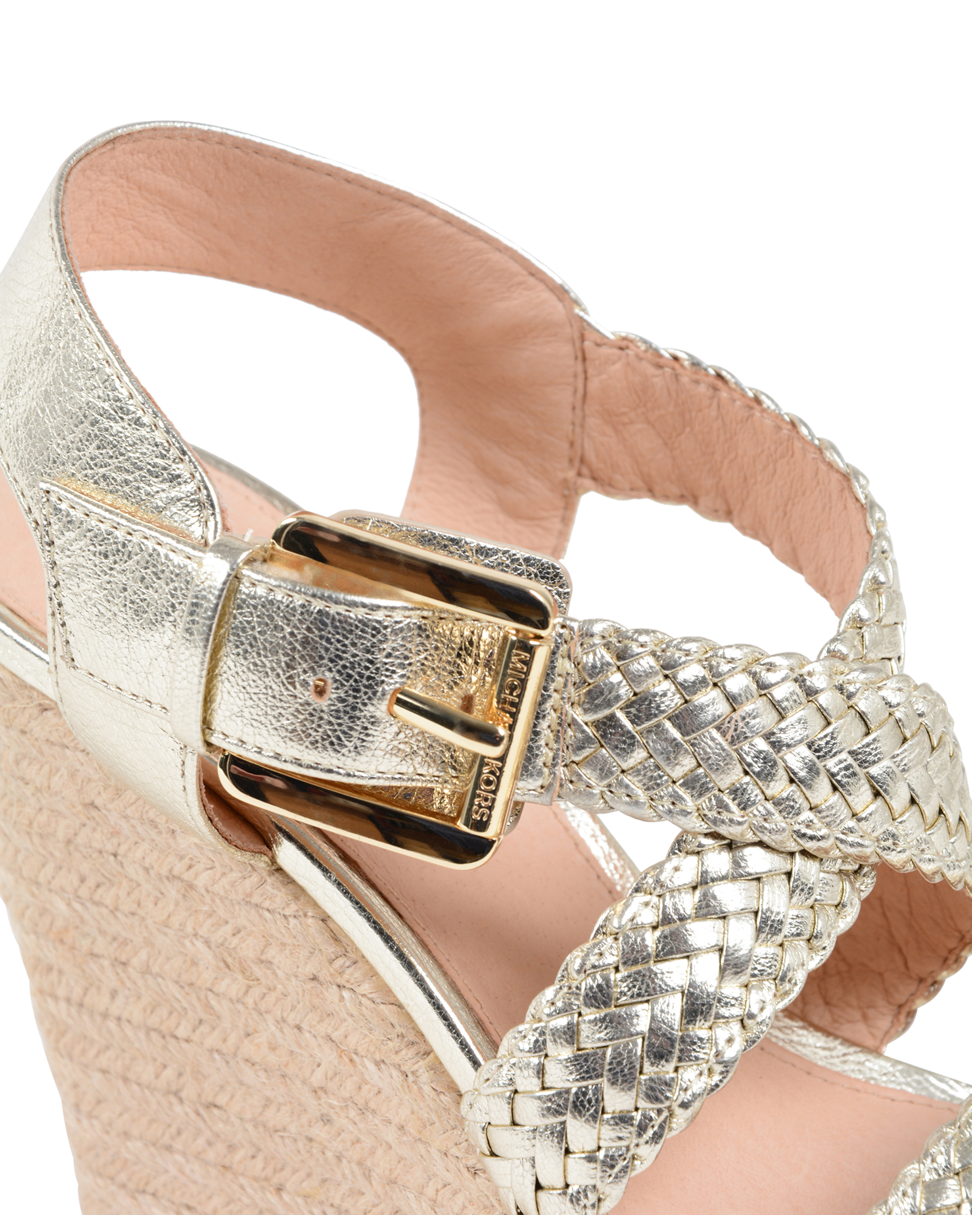 Sandalia de cuña para mujer Michael Kors dorada GIOVANNA