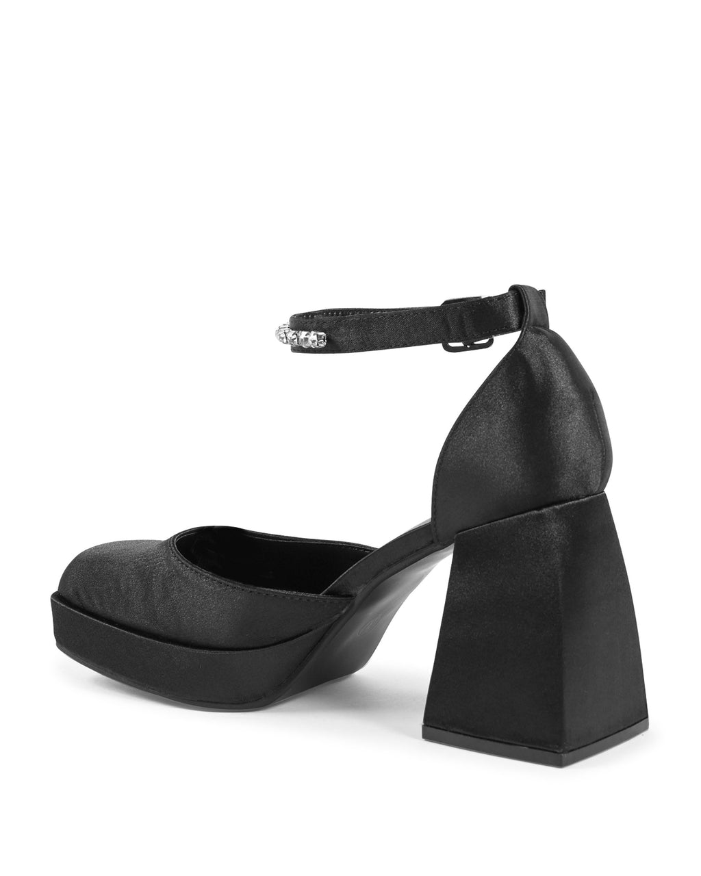 19V69 Italia - Zapatos de salón con tira al tobillo para mujer, color negro, J010 NERO