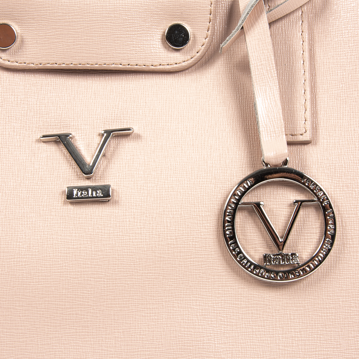 Bolso de mano para mujer V 1969 Italia en color rosa JERSEY
