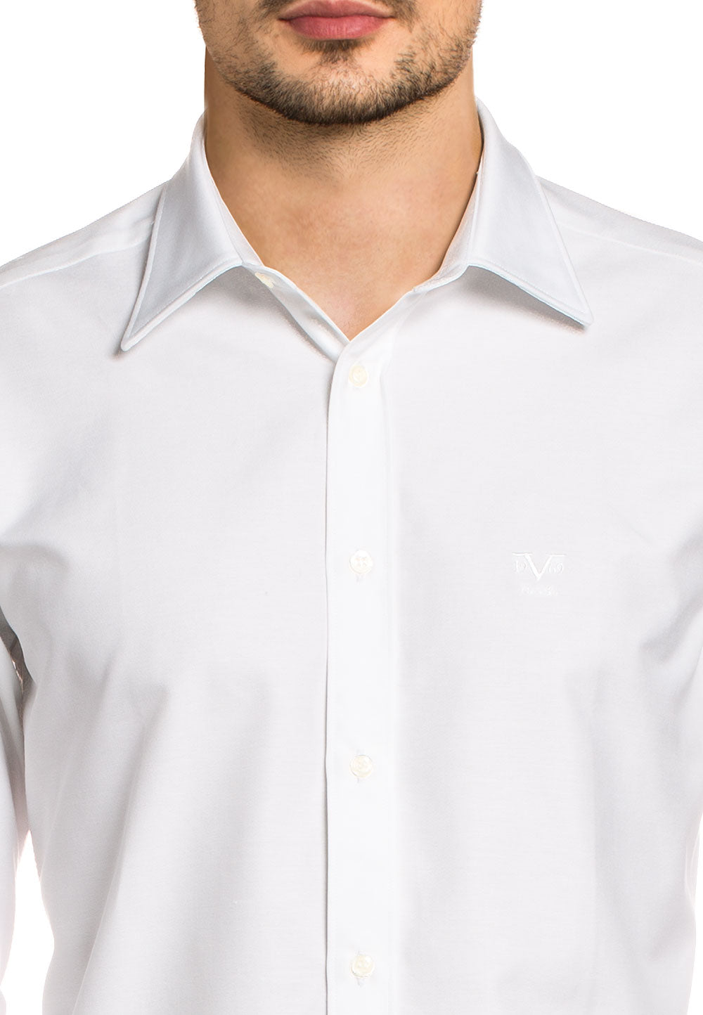 Camisa de cuello clásico moderno V 1969 Italia para hombre MCC10