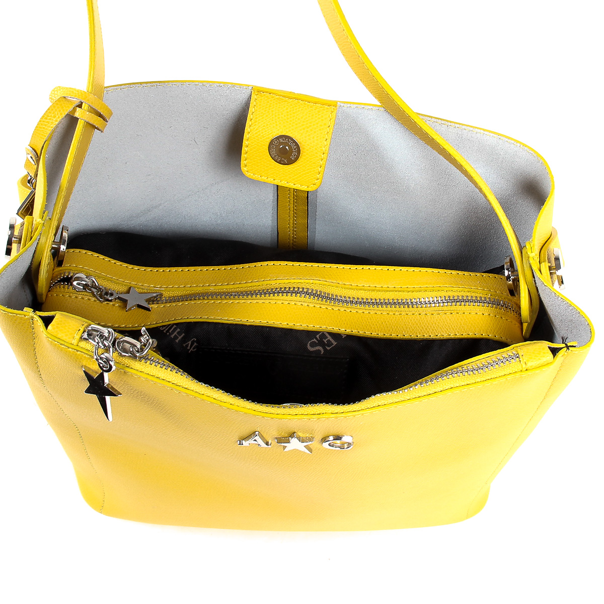 Andrew Charles Womens Handbag Yellow KYLA