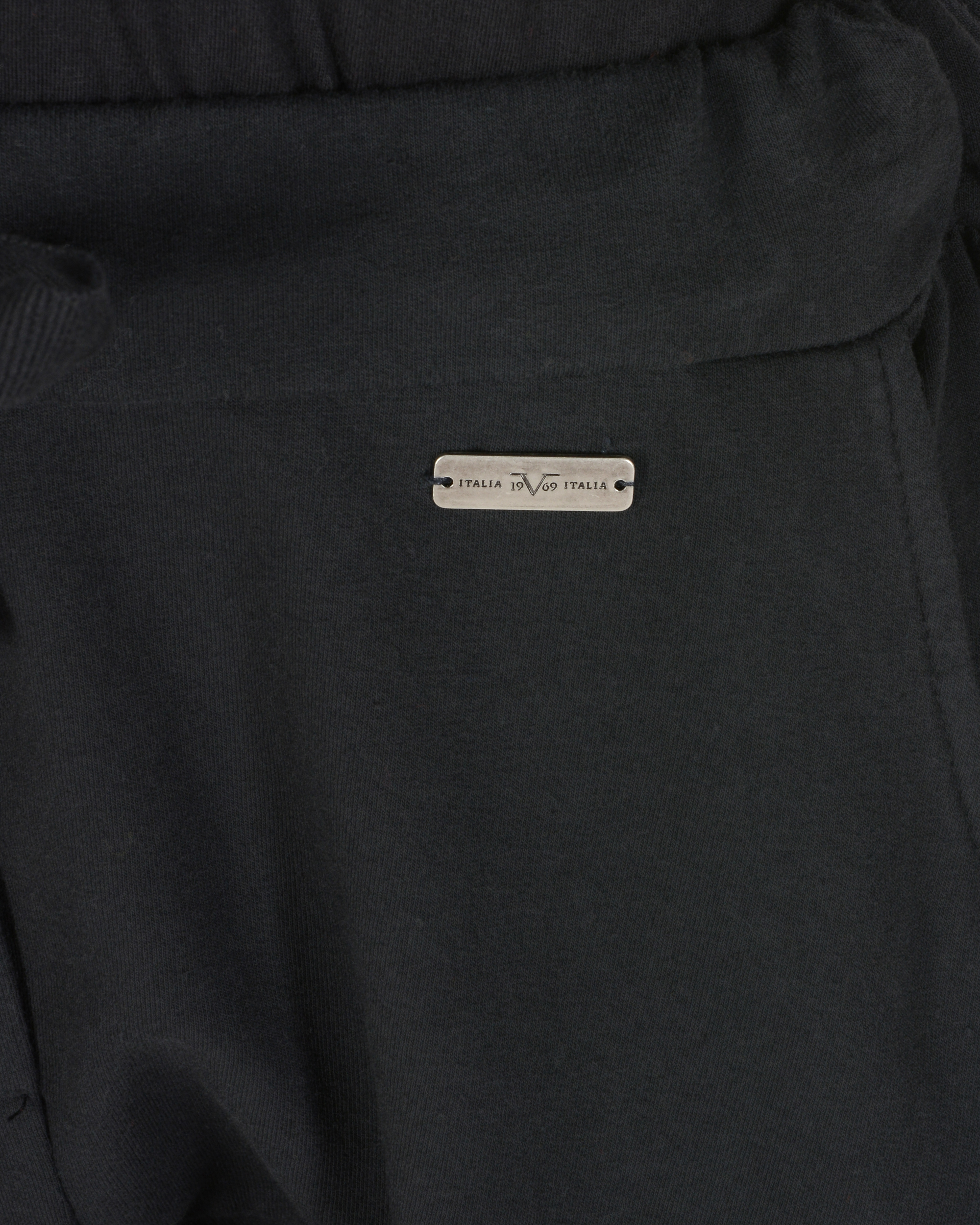19V69 Italia Pantalones de mujer negros con flecos negros
