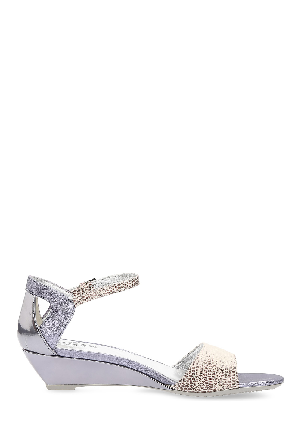 Sandalia de cuña Hogan para mujer, color beige, HXW2300N41055WK0E37