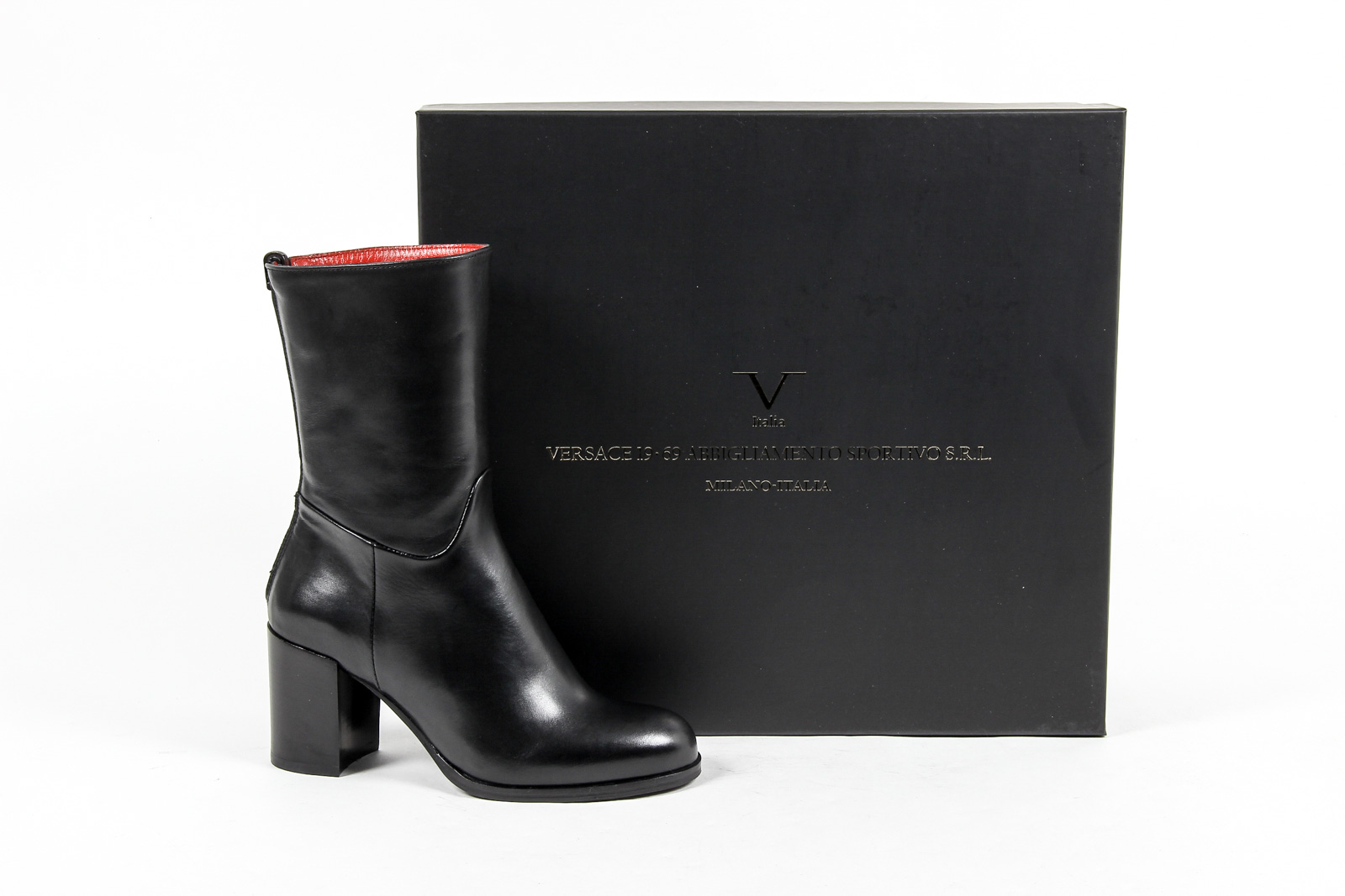 V 1969 Italia Womens Short Boot Black CASE
