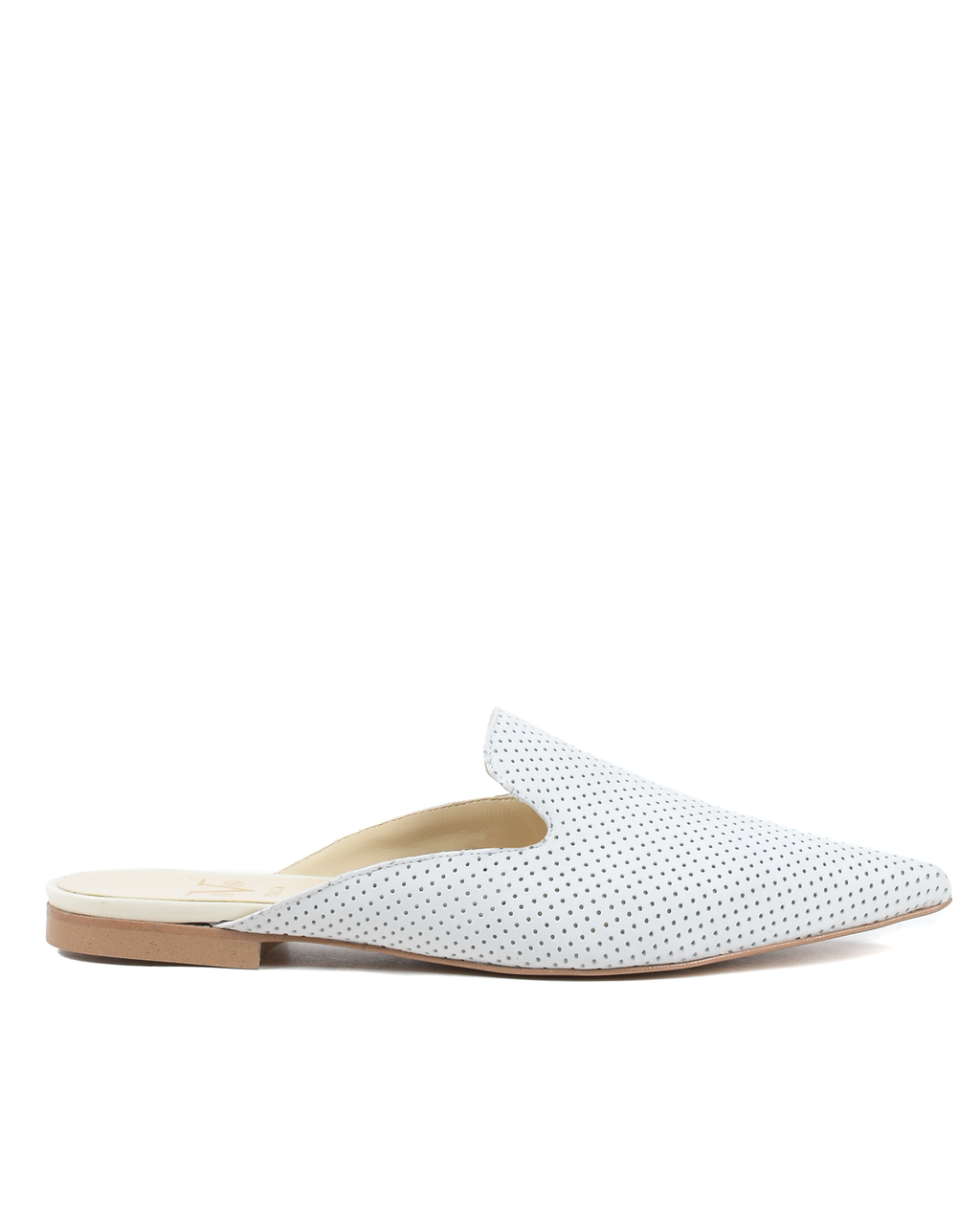 19V69 Italia Sandalias para mujer blancas 4747 SABOT TRAF SILK GESSO