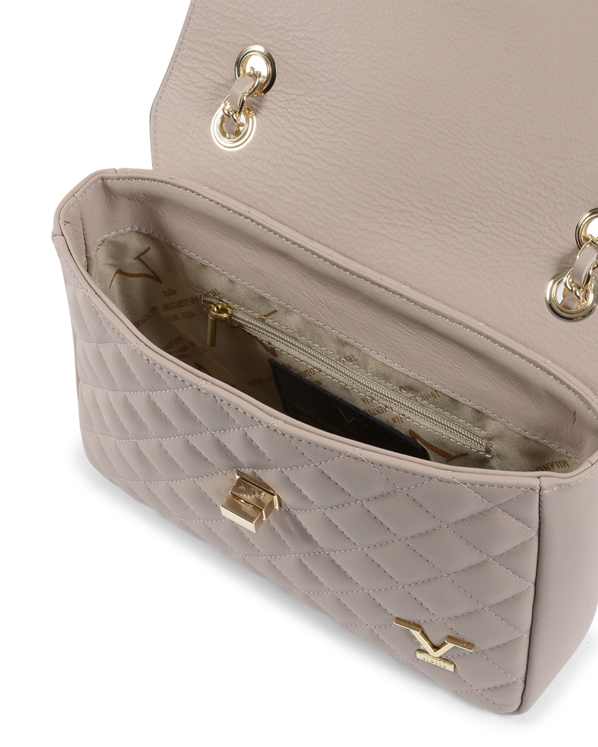 Bolso de mano para mujer V Italia color piel V024-G SAUVAGE NUDE