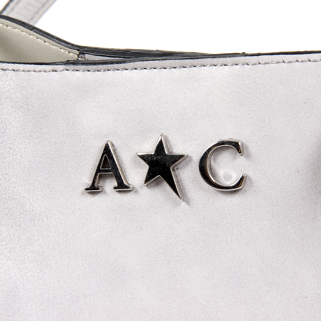 Andrew Charles Womens Handbag Light Grey SERINA