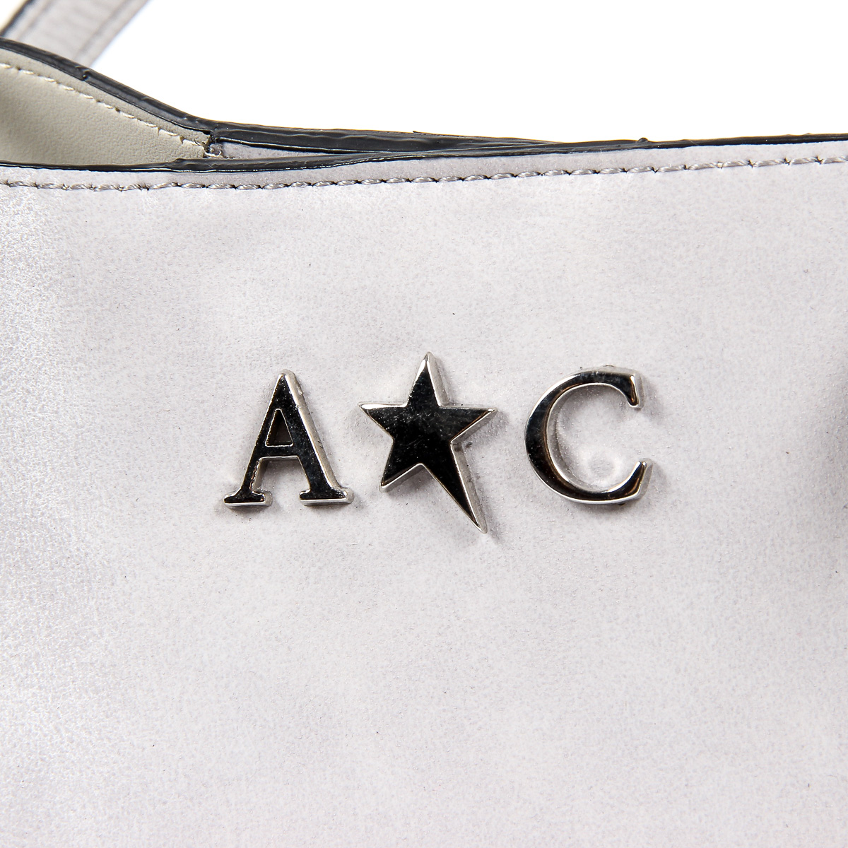 Andrew Charles Womens Handbag Light Grey SERINA