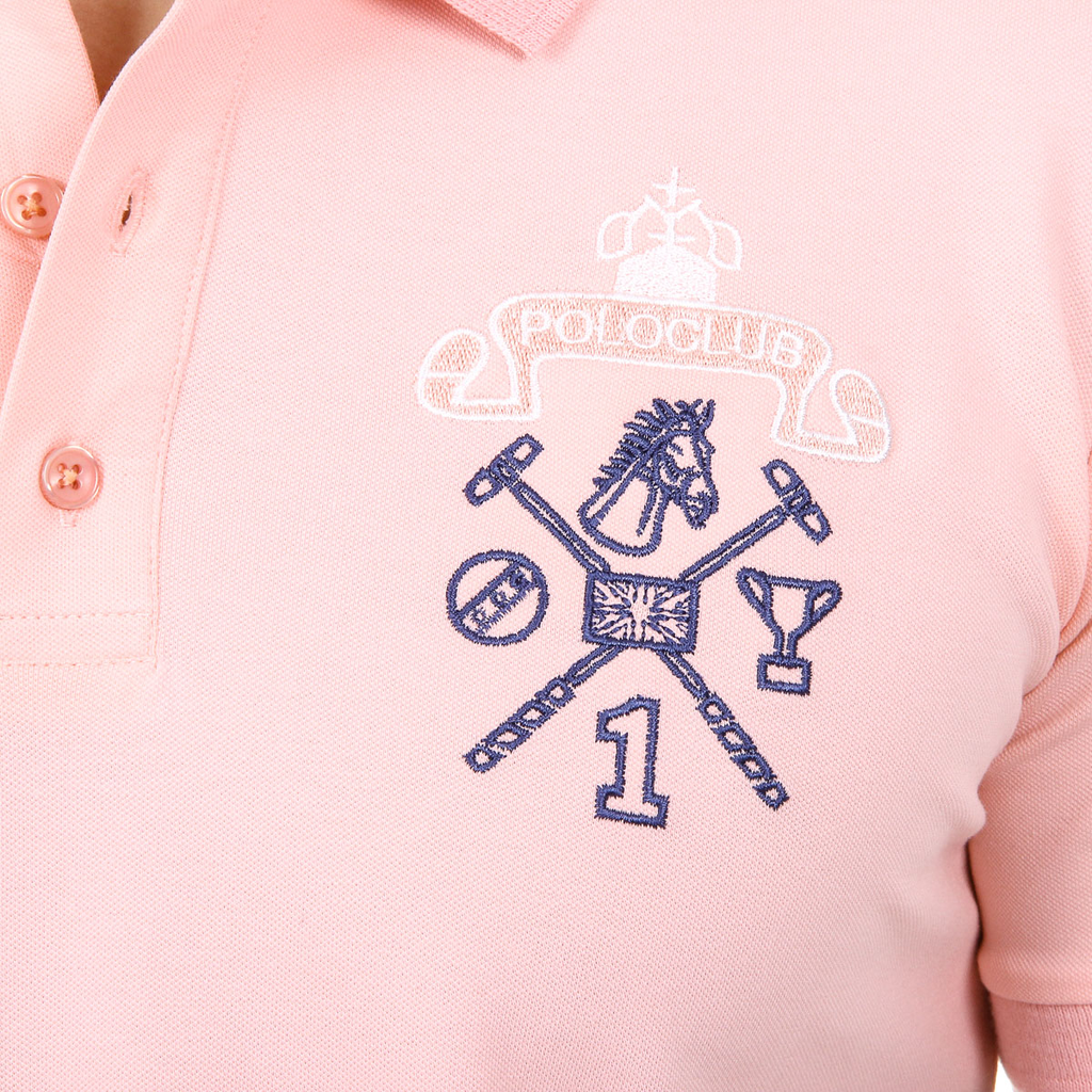 Polo Ufford & Suffolk Polo Club para hombre, manga corta, US008 ROSA