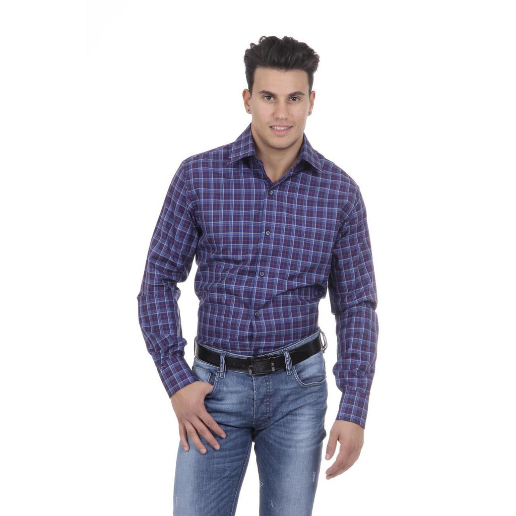 Camisa clásica moderna de corte italiano para hombre V 1969, talla 377, 034