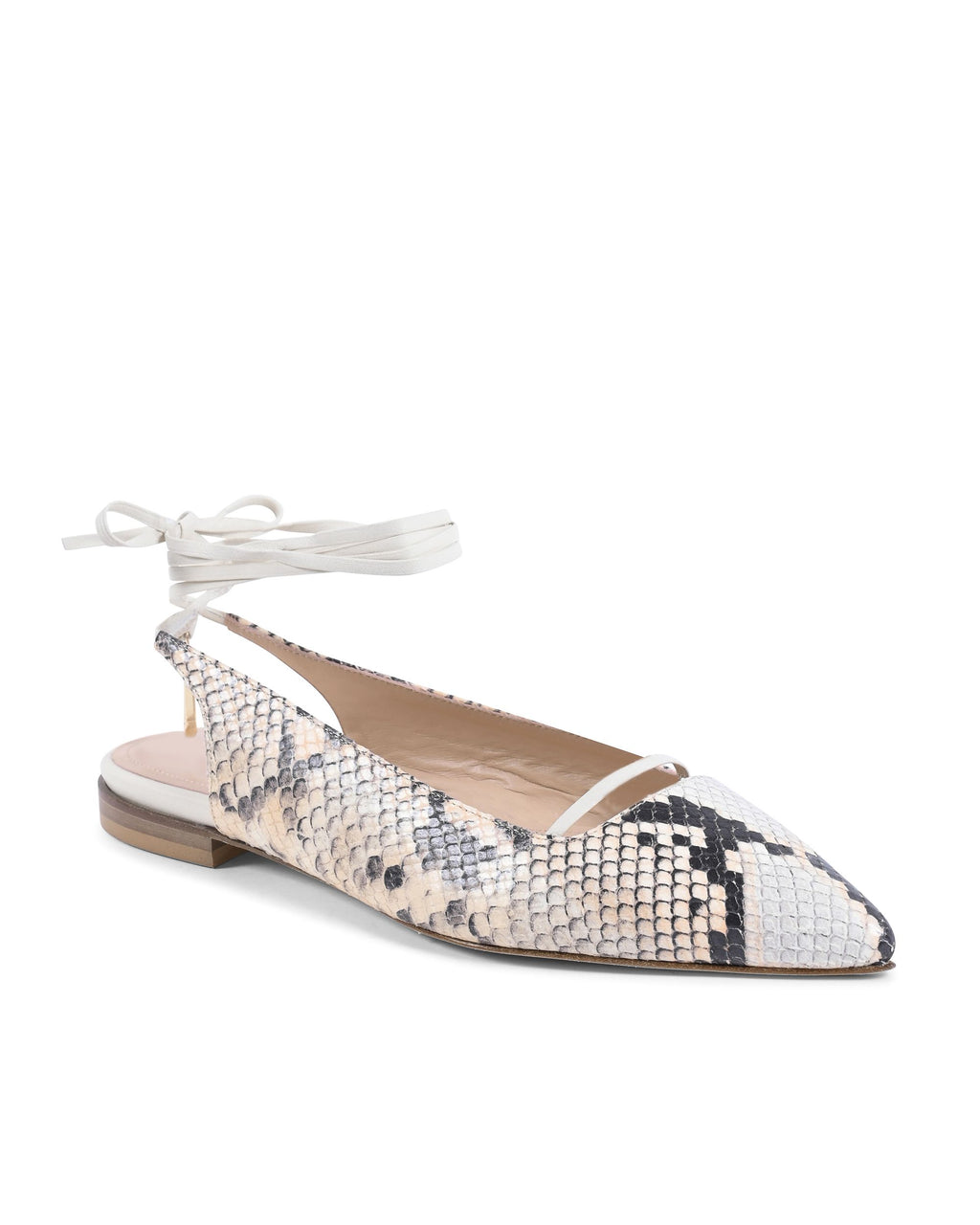 Brenda Flat Python - Negro/Desnudo