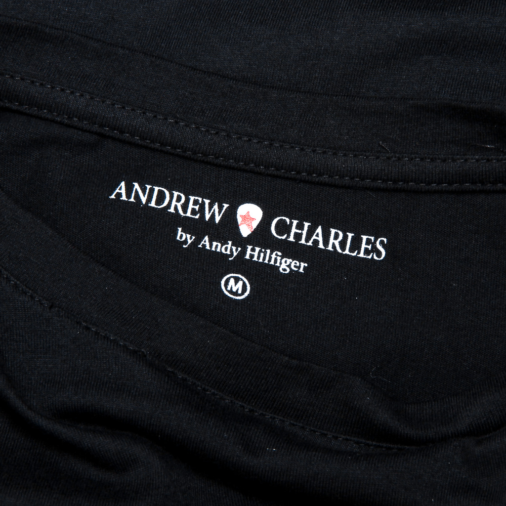 Camiseta Andrew Charles para mujer, manga corta, cuello redondo, color negro TARANA