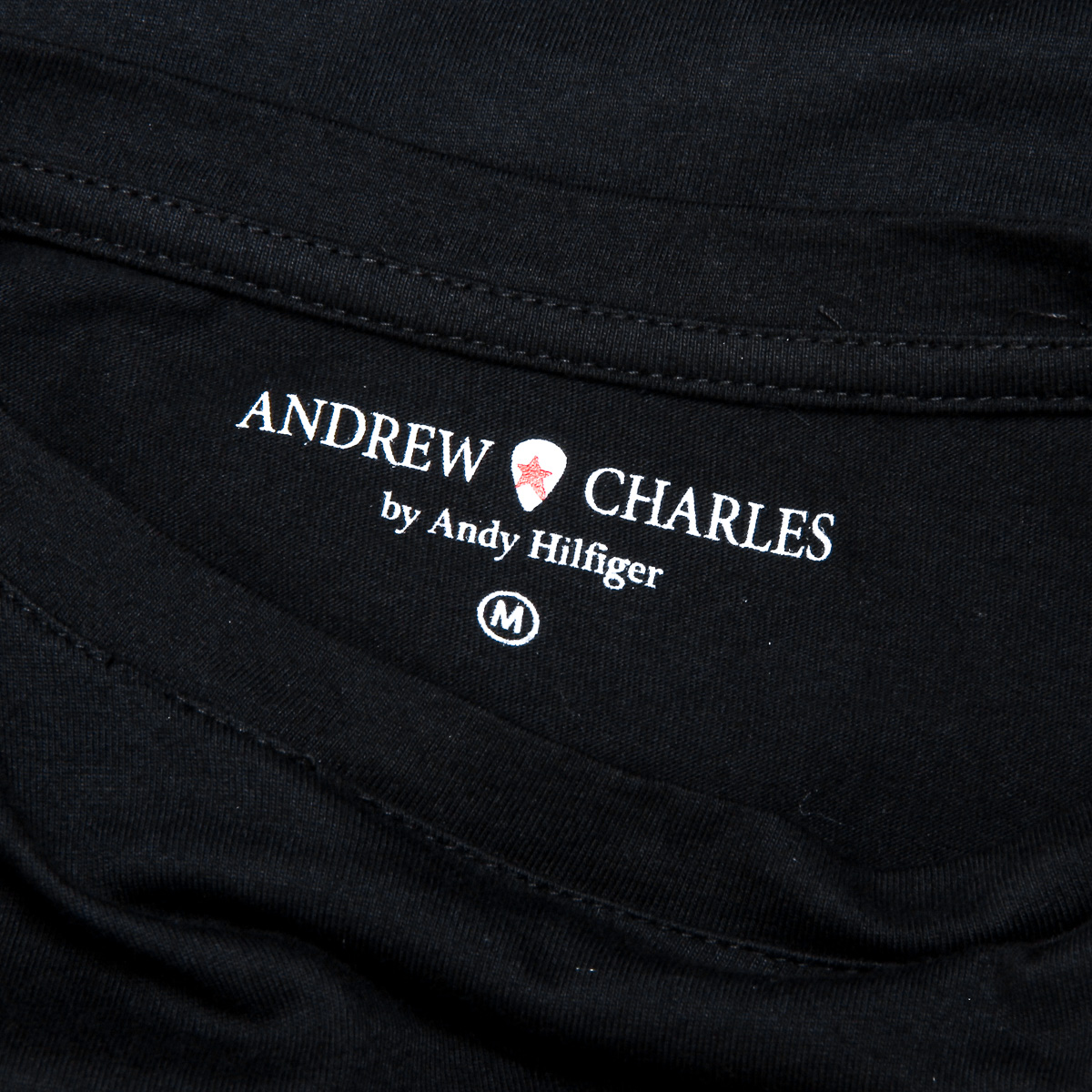 Camiseta Andrew Charles para mujer, manga corta, cuello redondo, color negro TARANA