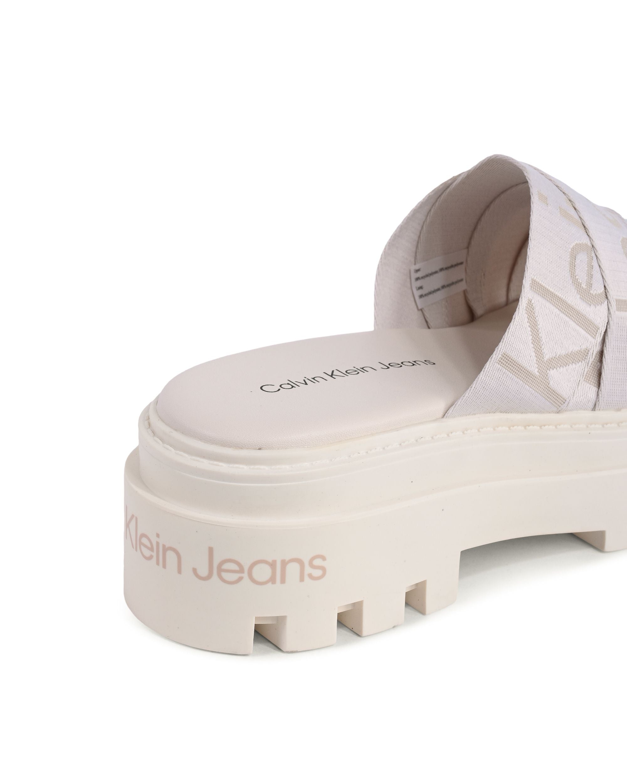 Calvin Klein - Sandalias de cuña para mujer, color blanco, YW0YW00949YBH