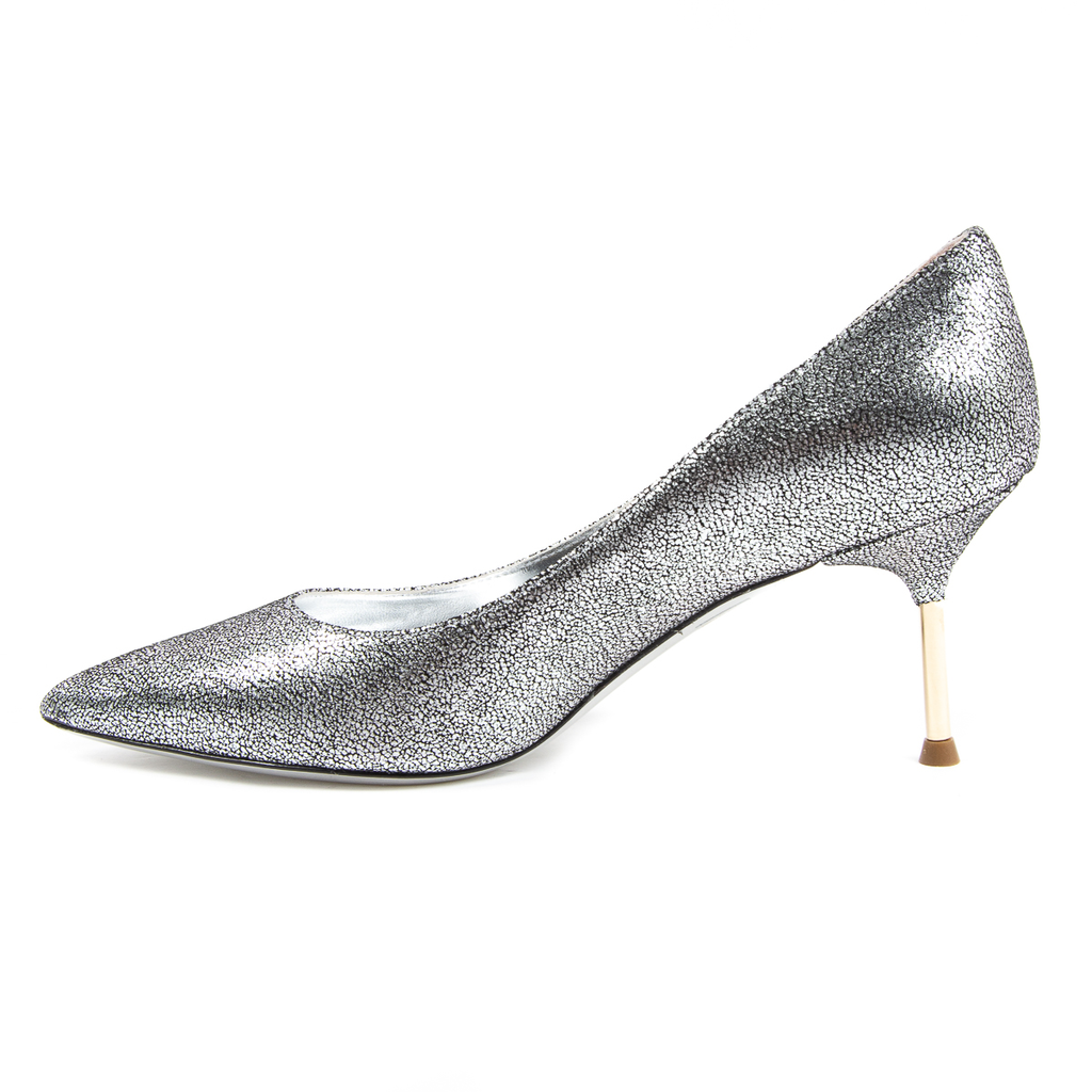 V 1969 Italia - Zapatos de salón para mujer, color plata, GALAXY