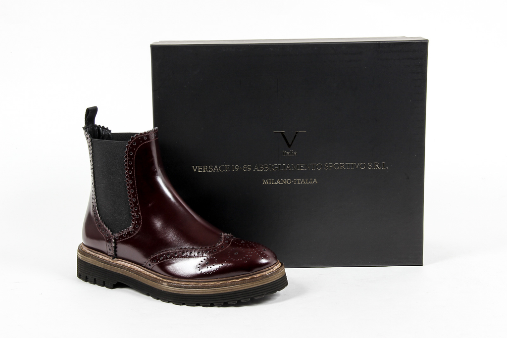 V 1969 Italia Botines para mujer Burdeos FAIRY