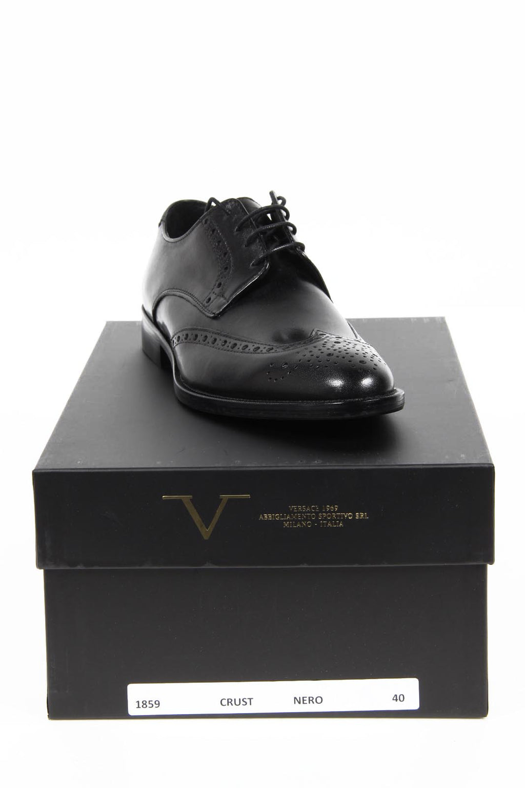 Zapatos clásicos para hombre V 1969 Italia 1859 CRUST NERO