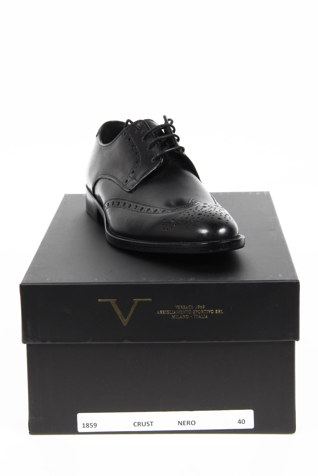 Zapatos clásicos para hombre V 1969 Italia 1859 CRUST NERO