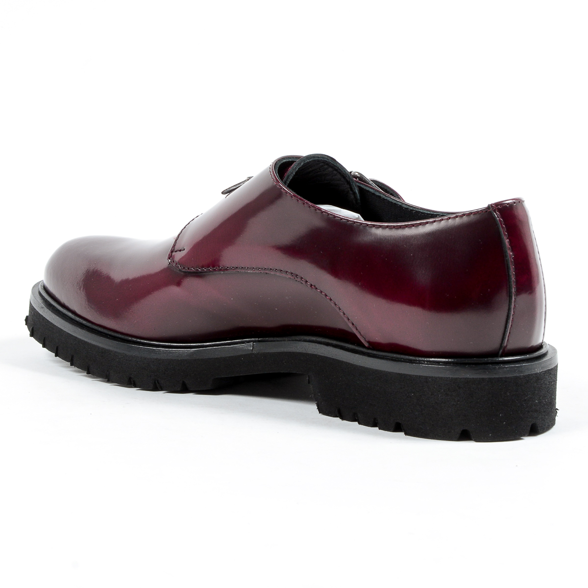 Andrew Charles Womens Monk Strap Shoe Bordeaux JANIS