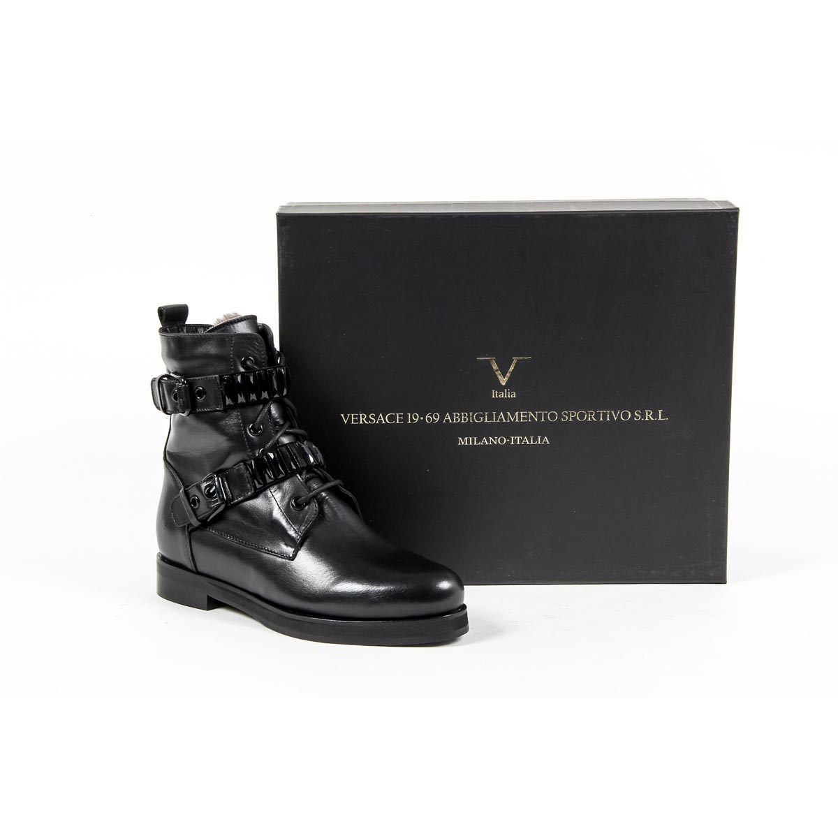 Bota corta para mujer V 1969 Italia B2332 SHEA VIT NERO CAM NERO