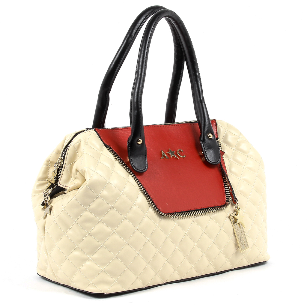 Andrew Charles Womens Handbag Beige DALYA