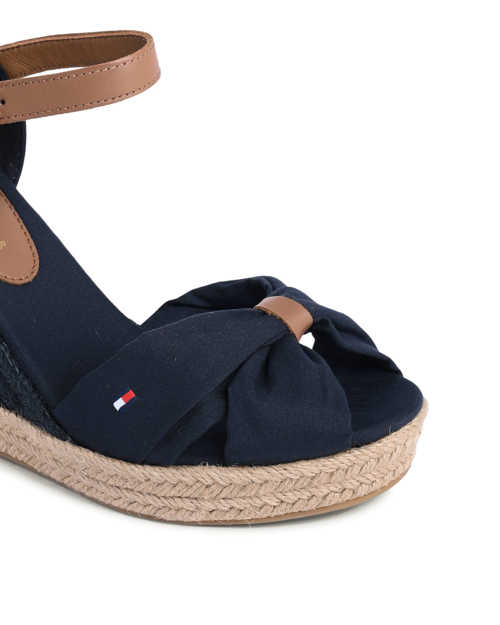 Tommy Hilfiger - Sandalias de cuña para mujer, color azul, FW0FW04784DW6