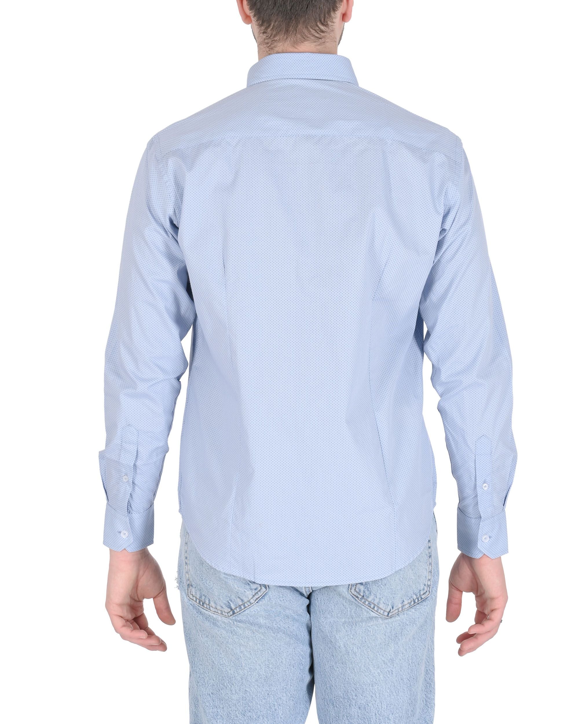 Camisa Italia para hombre 19V69 JERALD AZUL CLARO