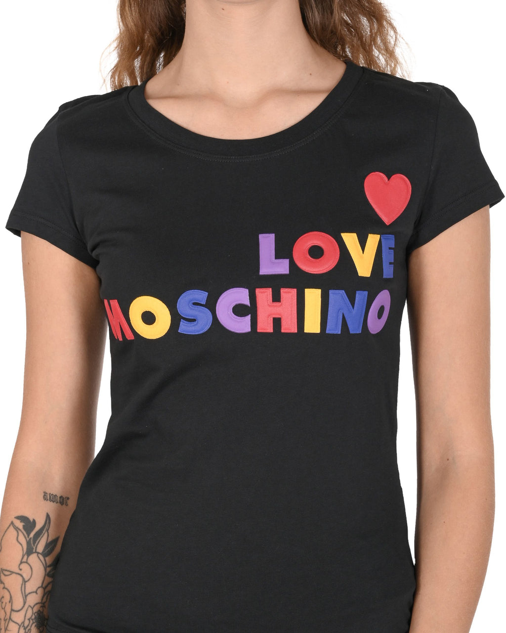 Camiseta Love Moschino para mujer W 4 B19 5B M 4083 C74 NEGRO