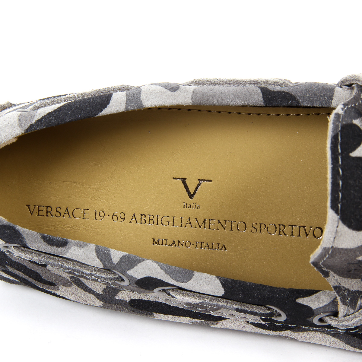 Mocasines V 1969 Italia para hombre, color gris, ADAM