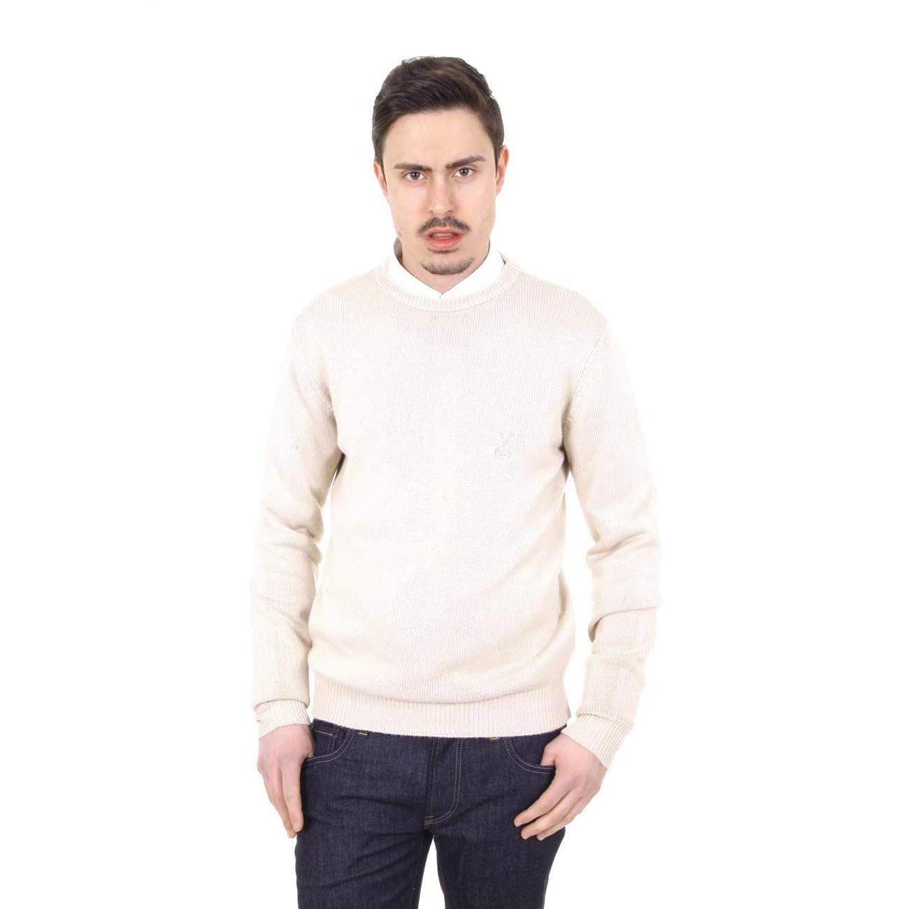 V 1969 Italia jersey cuello redondo hombre 9802 GIROCOLLO SABBIA